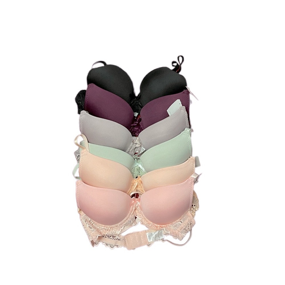 Bundle Six Pack Plunge Push-up Bra Size 32A